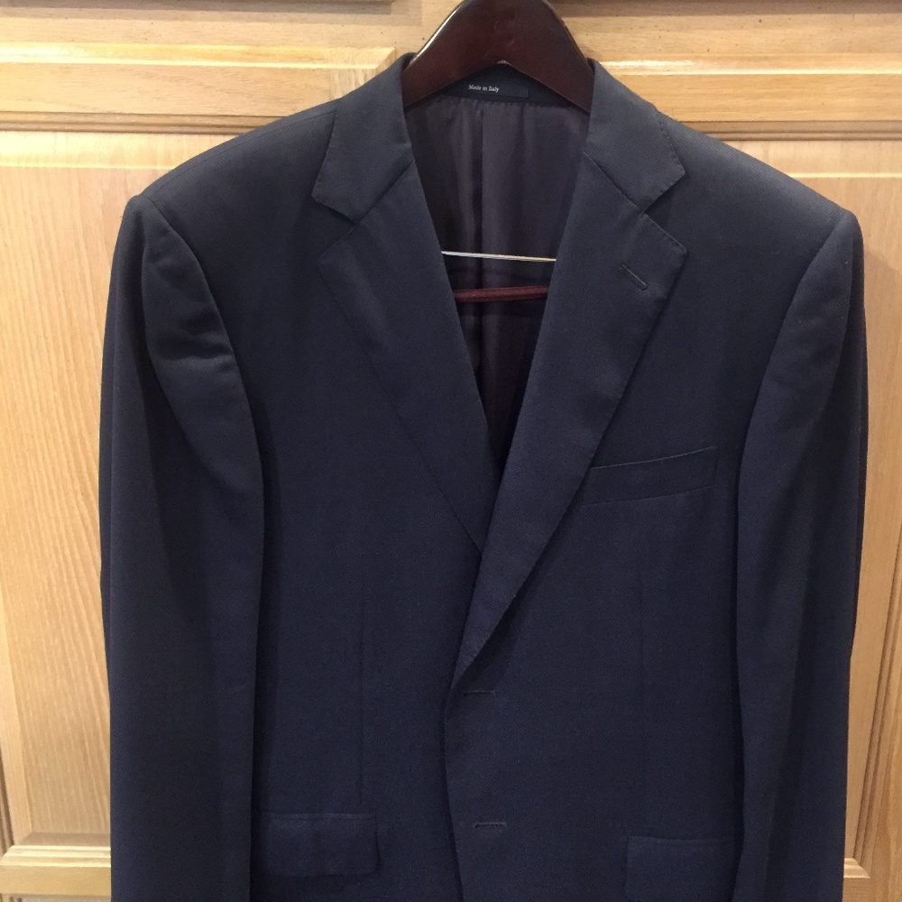 Ermengildo Zenga 42R Blue Sport Coat